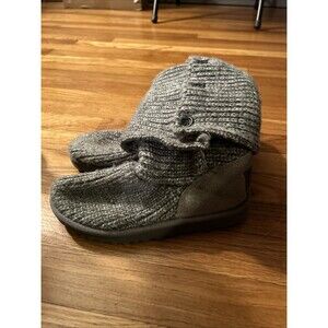 Ugg Womens Classic Cardy Tall Knit Sweater Boots Pull On Fold Over 5819, 5 NICE!